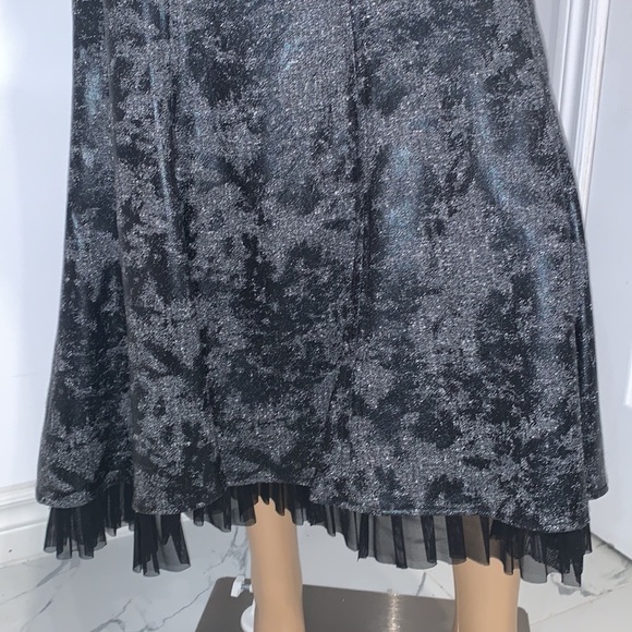 Joseph Ribkoff faux leather Gray Black two pieces Suit Blazer and skirt size 10 - Picture 11 of 16